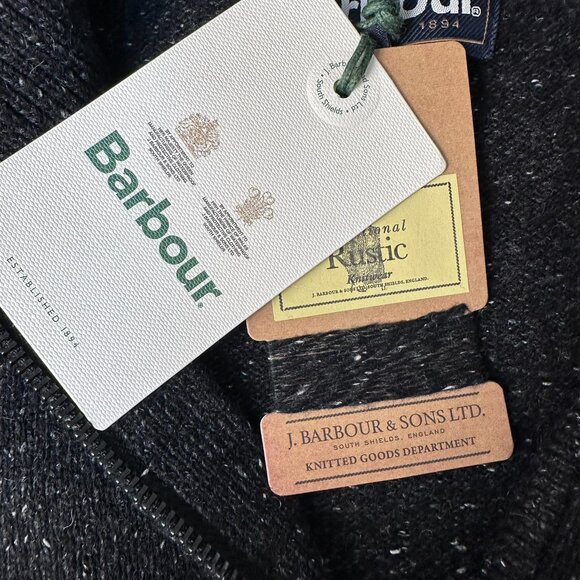 Barbour Men's Essential Tisbury Half Zip Lambswool Blend Sweater, Size Sm, Black - Picture 10 of 14